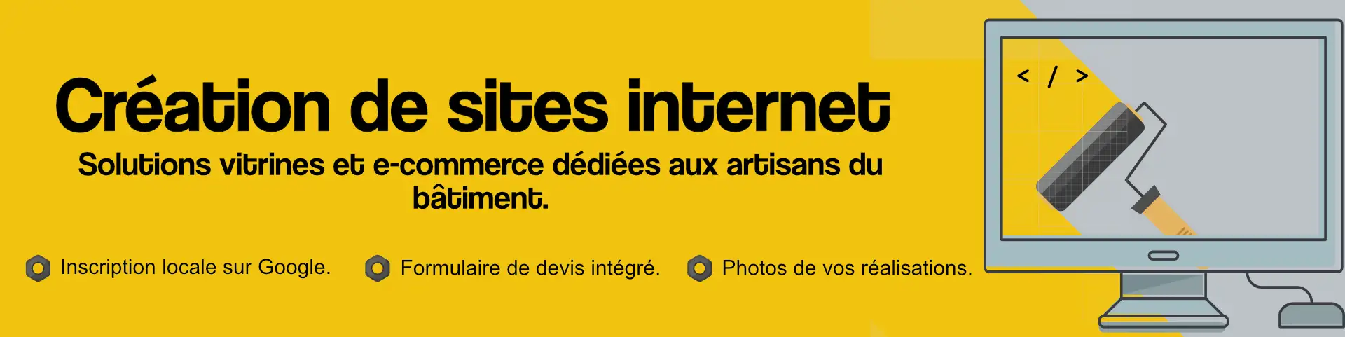 Sites vitrines et boutiques en ligne. Hébergement sécurisé et affichage parfait sur mobile inclus. Avoir un site internet artisan centralise vos demandes clients et rassure vos prospects.